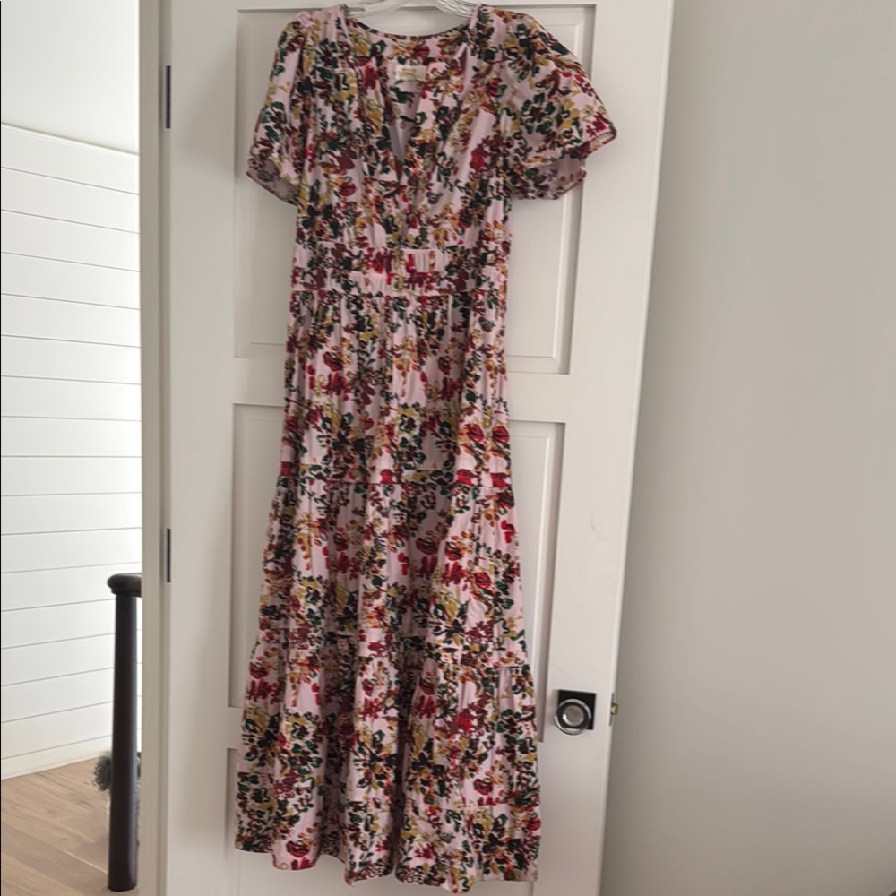 Maeve Pink Floral Maxi Dress